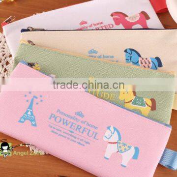 Latest animal horse pencil case , pencil bag for girls