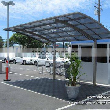 DIY Easy installation Aluminum Single carport with Polycarbonate sheet Roofing