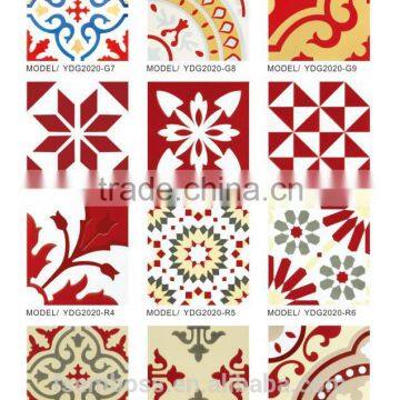 200*200mm Red Color Moroccan Decorative Wall Tile Non-slip Kitchen Floor Tile photo-6