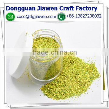 lime yellow small glitter powder