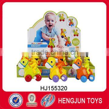 cartoon plastic wind up baby toys rider horse 12PCS