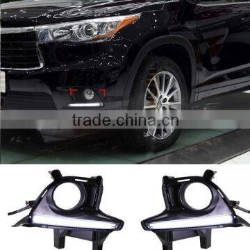 Car LED Daytime Running Lights DRL For Toyota Highlander Kluger 2014 2015 2016