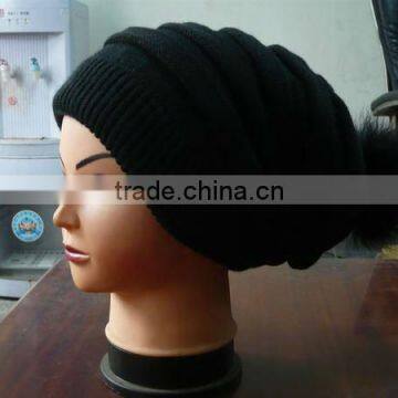 Black fashion women winter hat