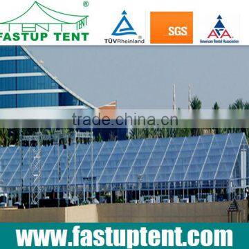 Transparent marquee party tent with clear roof cover