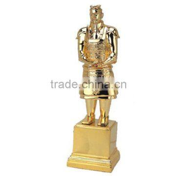 Gold Plated Metal Terracotta Warriors Souvernir Award Trophy