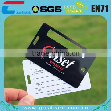 Free samples PVC luggage tag hot sell