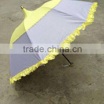 Fancy Design Rain Umbrella with lace for markerting