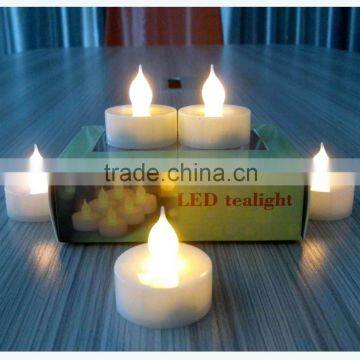 Good quality plastic amber color led tealight candle
