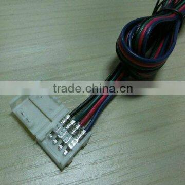 Shape 4 Pins Connector 10mm for 5050/3528 SMD RGB Non-waterproof 4 Conductor Quick Splitter Right Angle photo-3
