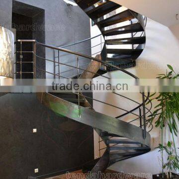 indoor metal circle spiral stair with checkered plate tread                        
                                                Quality Choice
