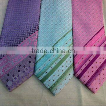 Factory wholesale Checked Silk Woven Custom Logo Tie,Logo Silk Tie