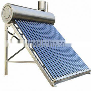58/1800mm Vacuum Tube Unpressurized Direct Plug Stainless Steel Solar Water Heaters with Assistant Tank