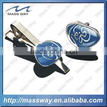 customized fashion metal enamel men accessory set cufflink & tie clip                        
                                                Quality Choice