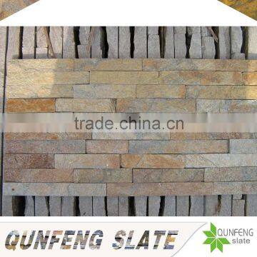 QUNFENG SLATE Glued Rustic Quartzite Ledger Stone Wall Tile