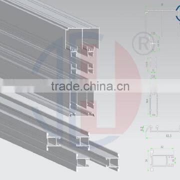 LXD-1417 10MM Aluminium Bathroom Doors Profile