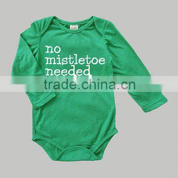 Pettigirl 2016 Hot Sale Green Baby Bodysuit Letters Printed Toddler Bodysuit Cotton Kids Clothing G-NPRR90628-4