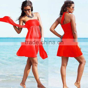 Women Bandeau Strapless Dress Bikini Cover-Up Summer Swimwear Beach Skirt                        
                                                Quality Choice