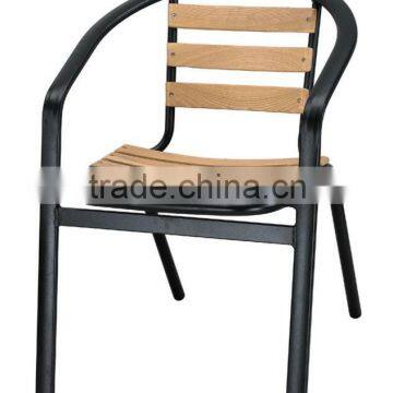 Garden Outdoor Chair, Aluminum Wood Board Chair