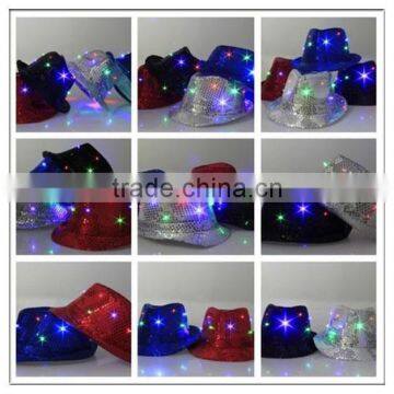 New Custom Promotion Soccer Fans Products Led Cowboy Hat for Party