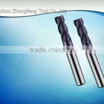 Nano super micro grain square end milling cutter