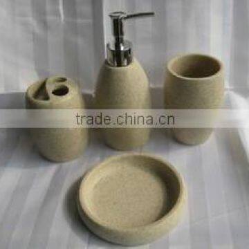 Fancy Design polyresin Bathroom Accessory Customized, Printed Bathroom Accessory Set