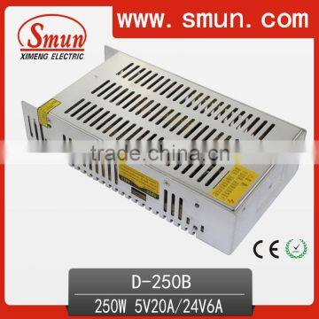 250W 12V 24V Dual Power Supply With CE RoHS Approved