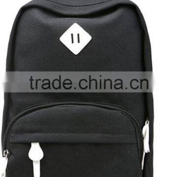 2015 China Alibaba Solid Canvas Backpack with Big Capacity