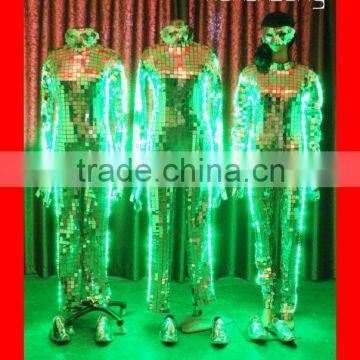 Hot Girl LED Dancer Stage Show Mirror Costume