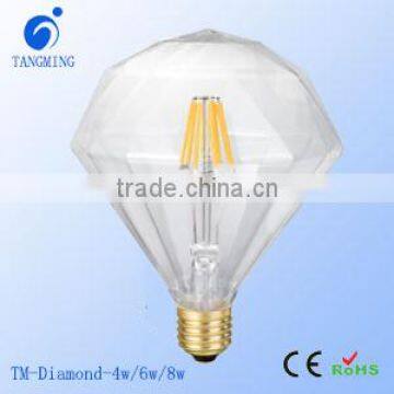 Diameter 95mm or 125mm 4W/6W Diamond LED Filament Bulbs