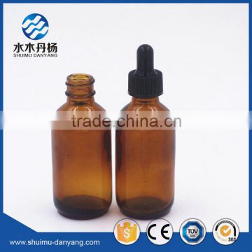 60ml amber round pipette dropper glass e-liquid bottle