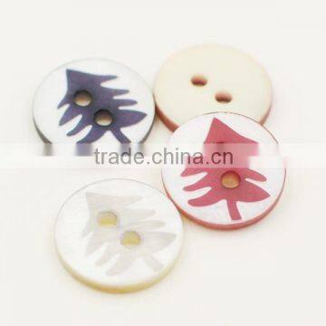 Customized Engraved Plastic and Natural Shell Combination Button