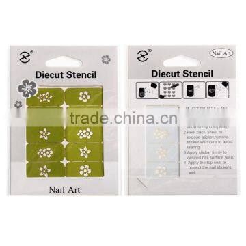 2016 New Trendy Nail Polish Hollow Nail Art Design Stencil for DIY Nail Sticker