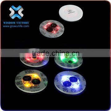 halloween Souvenir Items Fashional Custom Your Own Logo Flashing Light Coaster,led light sticker