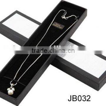 Custom jewelry paper box necklace packaging box with a foam flocking base for the ladies' jewelry