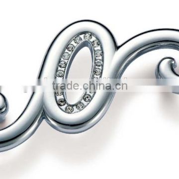 Fancy design of crystal hardware, drawer pulls, cabinet handle