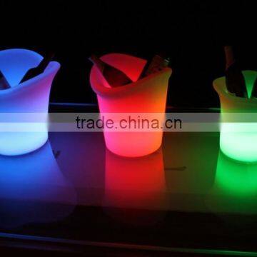 2015 New produts 4 leaf colorful rechargeable led ice bucke, led ice storage (NJ1544)