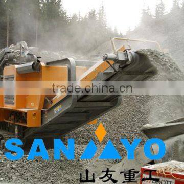 SANYYO best quaulity high efficiency mobile crusher for stones with CE&ISO certification