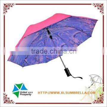 Double layers women umbrella double fold inner printing umbrella