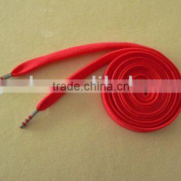 Red Polyester Flat Shoelaces