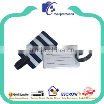 wholesale promotional custom shape luggage tag with stripes