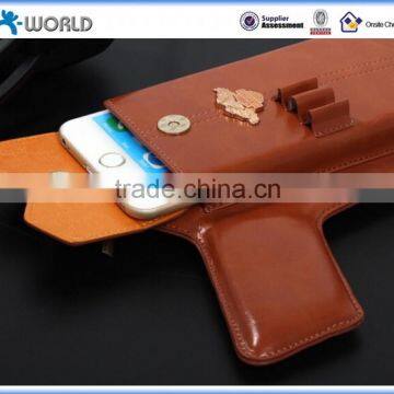 Western style fashion wallet gun shape phone cover for iphone 6/6 plus