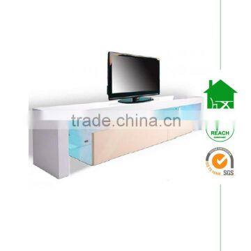 TV-3025 led light lcd tv table in high gloss