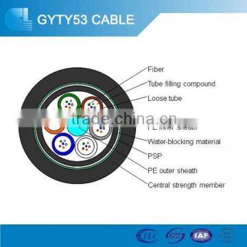 Multimode outdoor 24 core fiber optic cable GYTY53