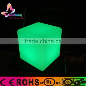 2016 hot promotional waterproof plastic multi color changing led cube light led seat light led chair for outdoor use