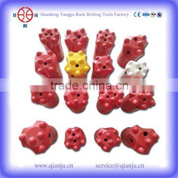 Spherical button bits Tapered 12degree,11degree,7degree,6degree zinc processing Button Bits