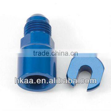 blue anodized aluminum male female nipple