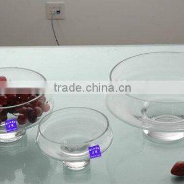 clear glass oval plate