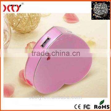 Love gift Heart Shape power bank 5200mAh for Christmas gift