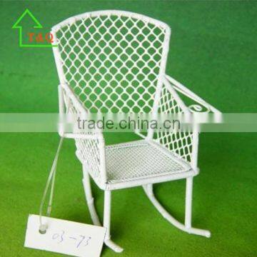 Dollhouse Miniature Vintage Iron Wire Rocking Chair