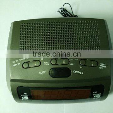 Radio Controlled LED Clock, Hotel Dual Alarm Clock Radio